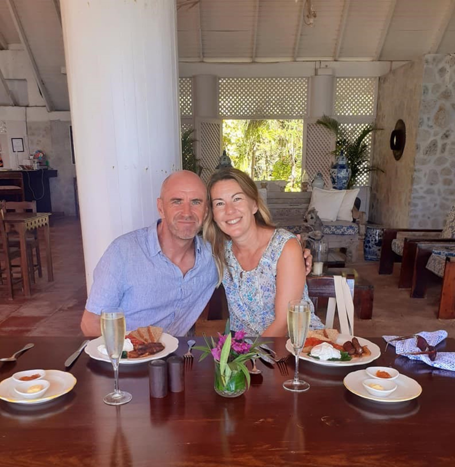 Chris and Lou Smullen, your hosts at The Lookout Bequia