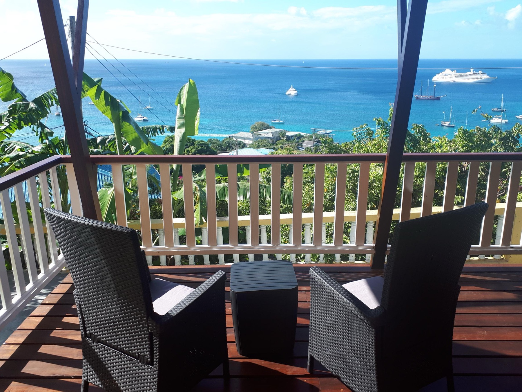 Chairs on the Hummingbird Deck lower deck