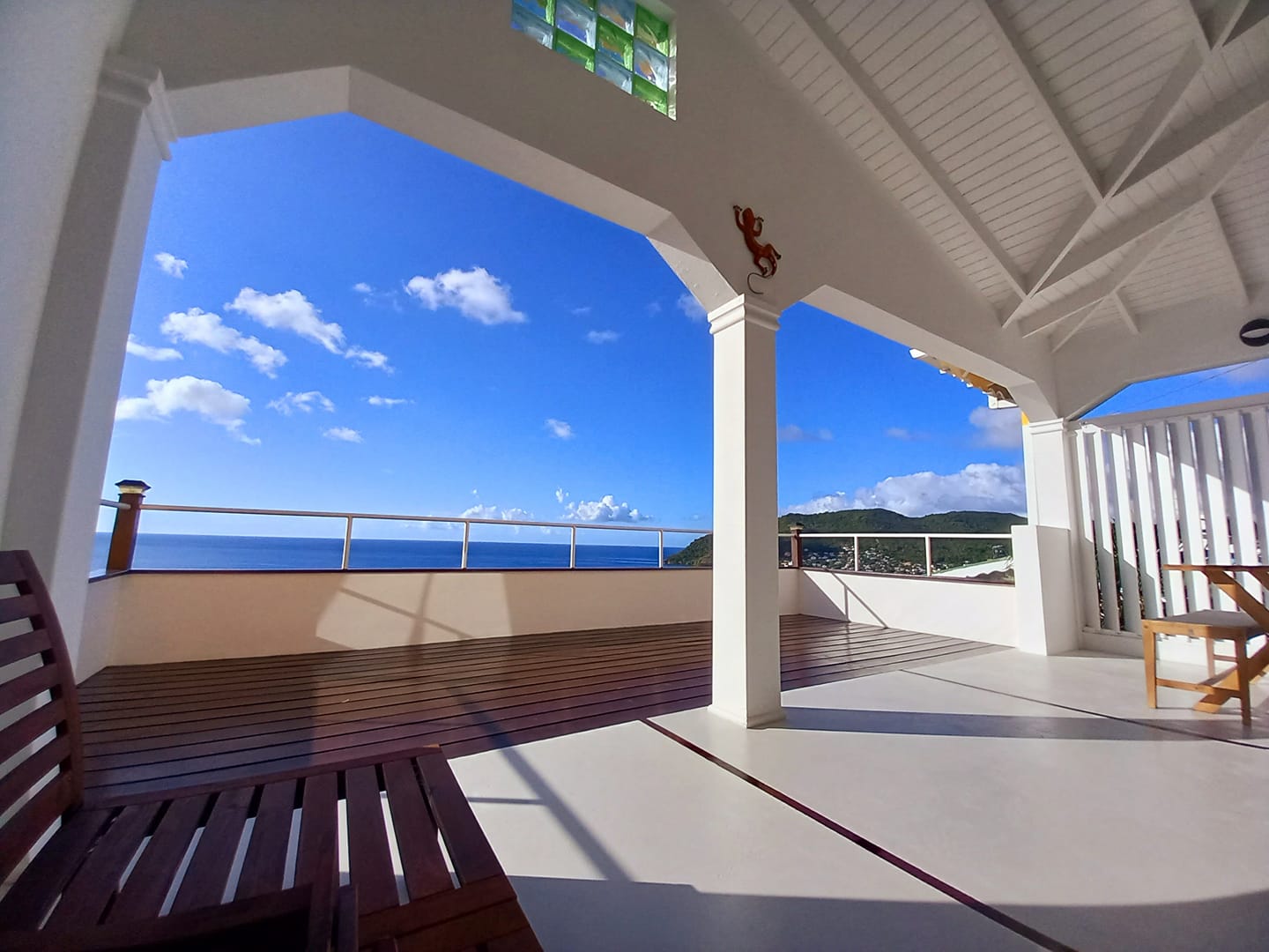 Blue skies and sea from Ocean Deck