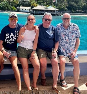 Friendship Rose sailing off Bequia